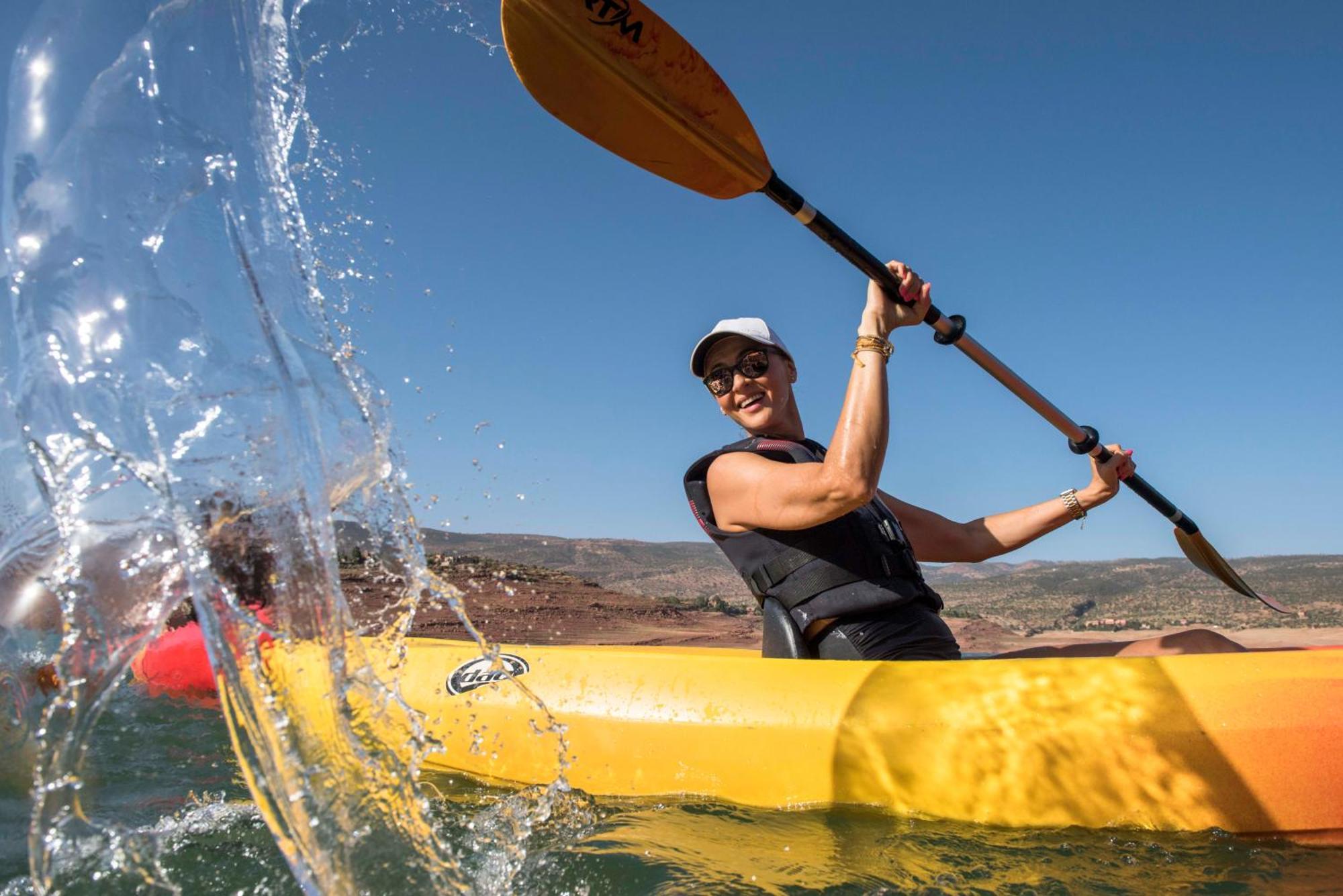 Widiane Resort Bin El Ouidane Exterior photo Kayaking at the San Luis Reservoir