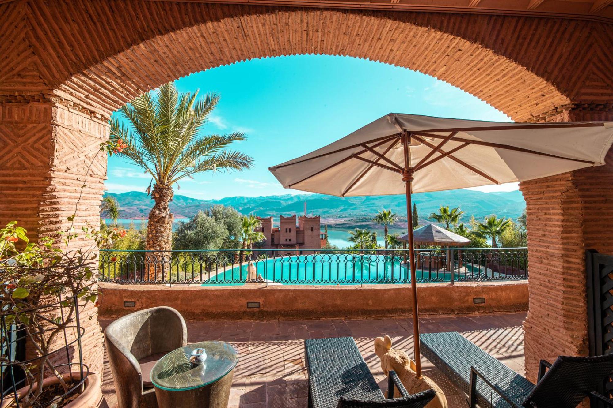 Widiane Resort Bin El Ouidane Exterior photo View of the Atlas Mountains from the hotel
